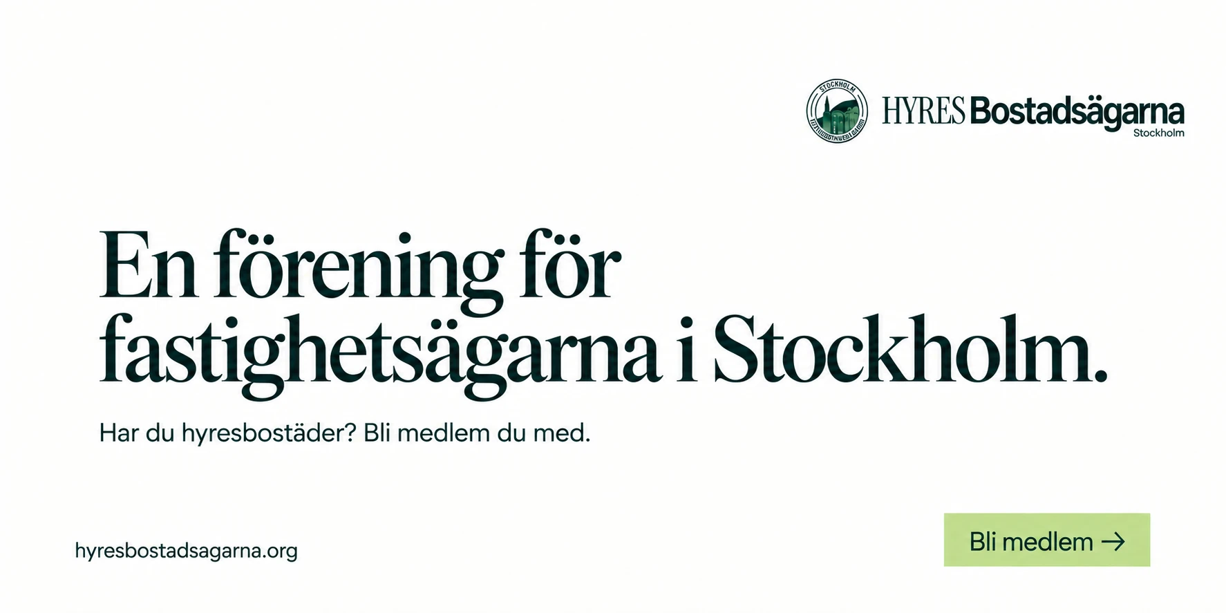 Hyresbostadsägarna – en förening för fastighetsägarna i Stockholm. Har du hyresbostäder? Bli medlem du med.